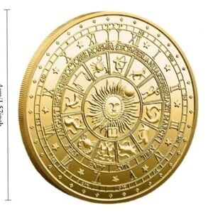 Zodiac Sun Gold Coin